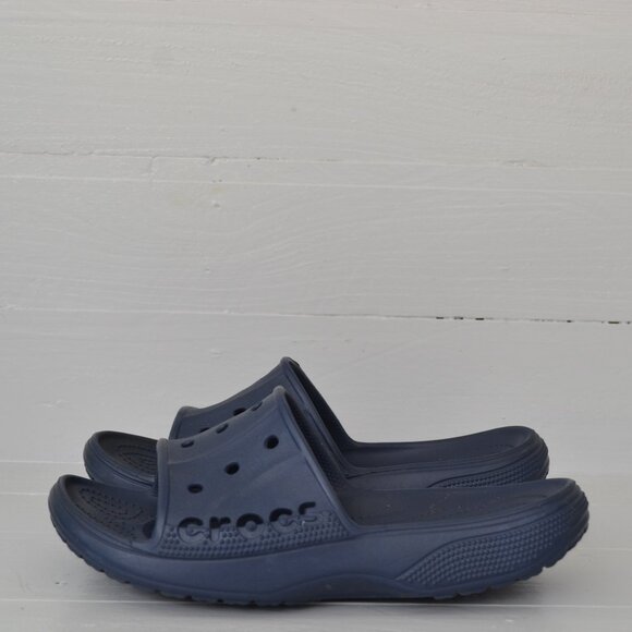 CROCS Shoes - CROCS Sandals Navy Blue Women's 9 Men's 7 Slip On Shoes Summer